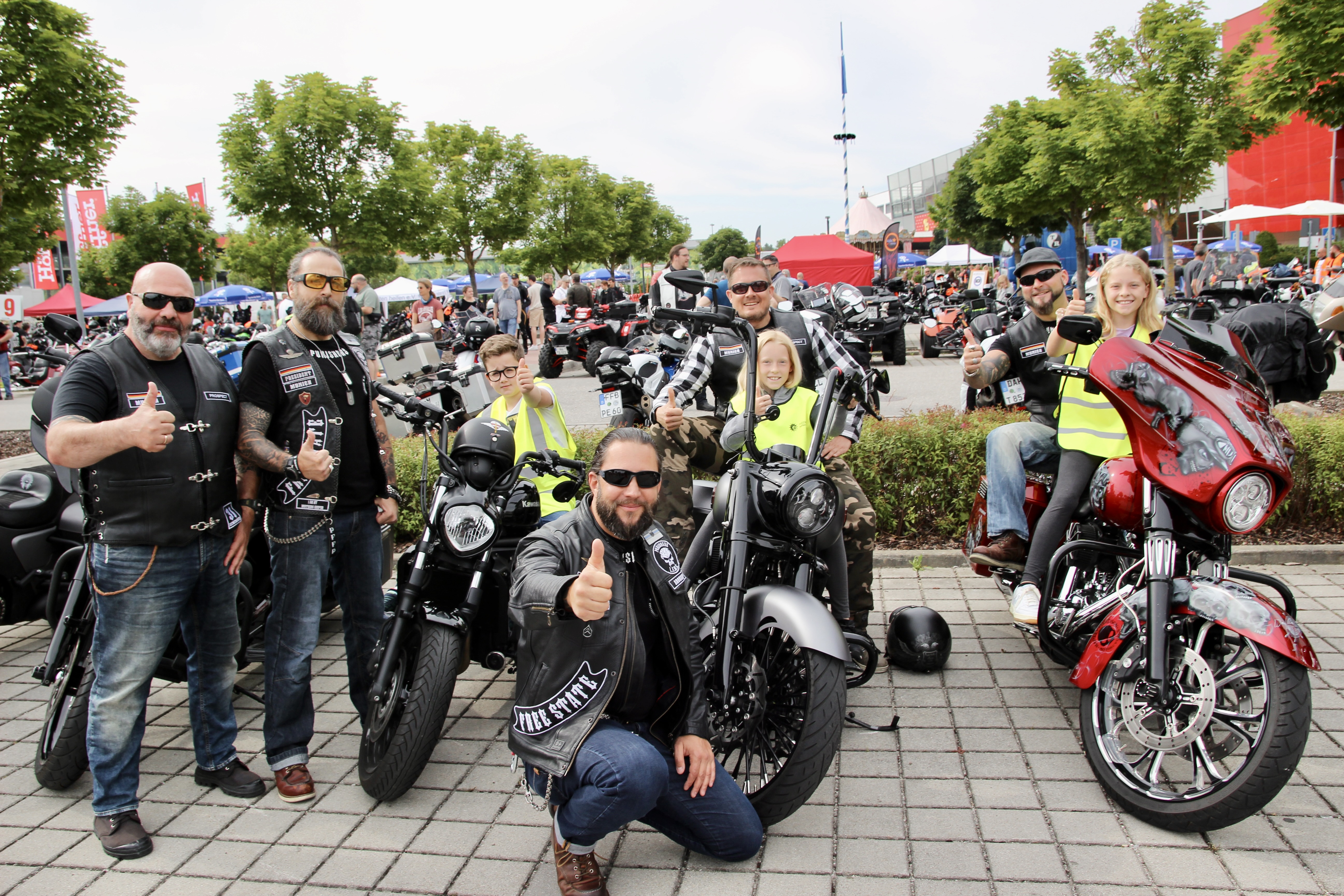 Zum ersten Mal dabei: die Biker vom Punishers MC Free State Bavaria Chapter