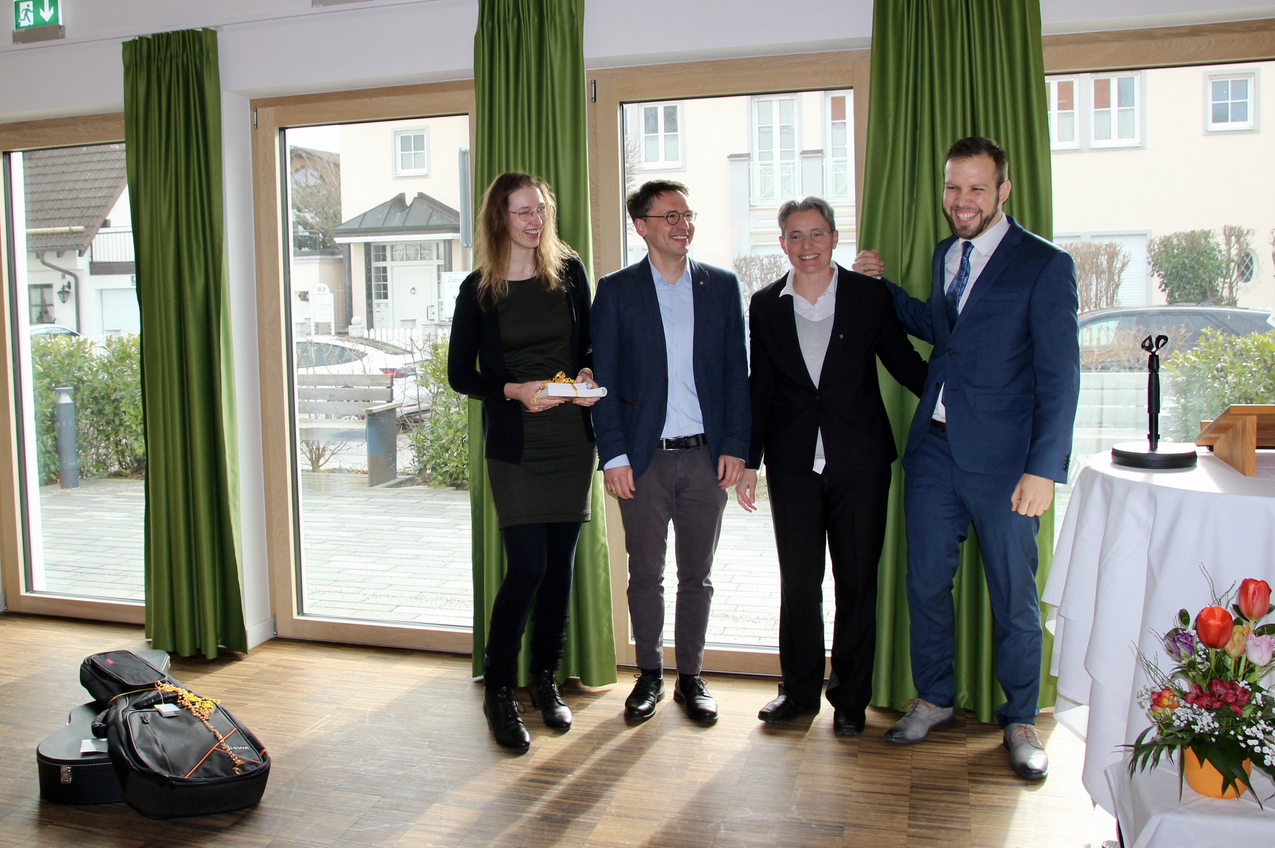 Angelika und Michael Bischoff, Christine Untch und Jakobus Launhardt (v.l.) beim Abschiedsfest. 