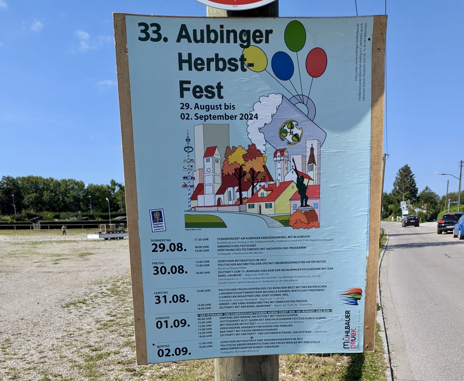 AubingerHerbstfest: Anstich ist am 29. August um 19 Uhr.