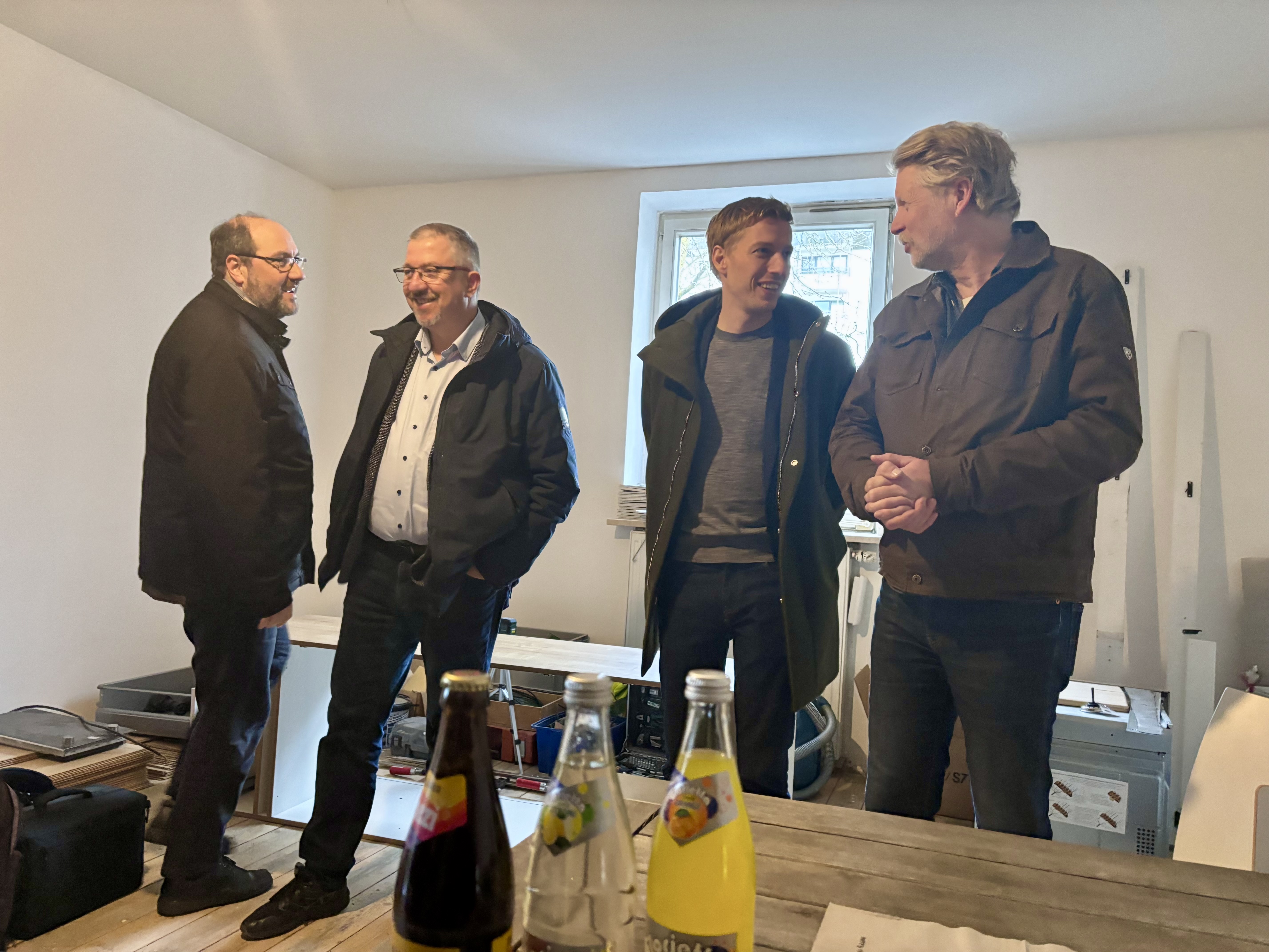 Begeisterte Politiker: Pascal Fuckerieder, Christian Müller, Dominik Krause und Gerhard Wagner vom KJR (v.l.).