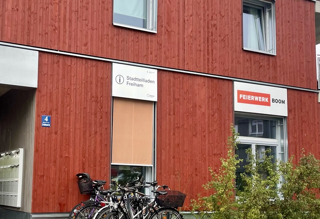 Das Feierwerk Boom-Büro in Freiham an der Ute-Strittmatter-Straße 4.