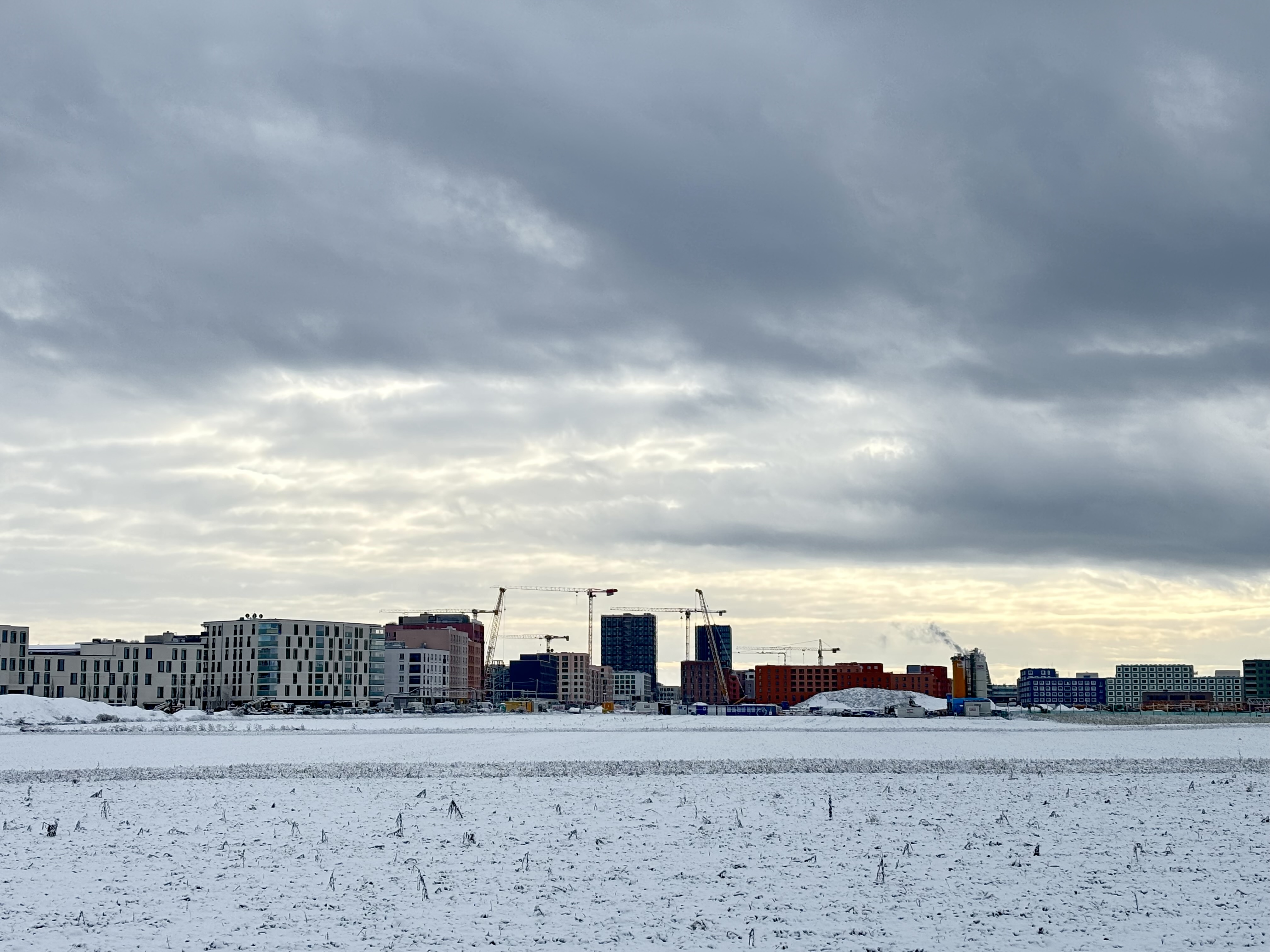 Skyline des ersten Realisierungsabschnittes in Freiham