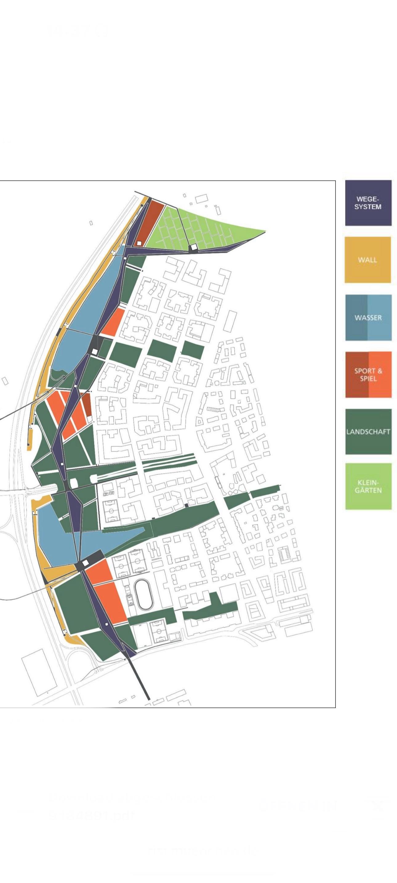 So soll der Park künftig aufgeteilt sein. © Baureferat