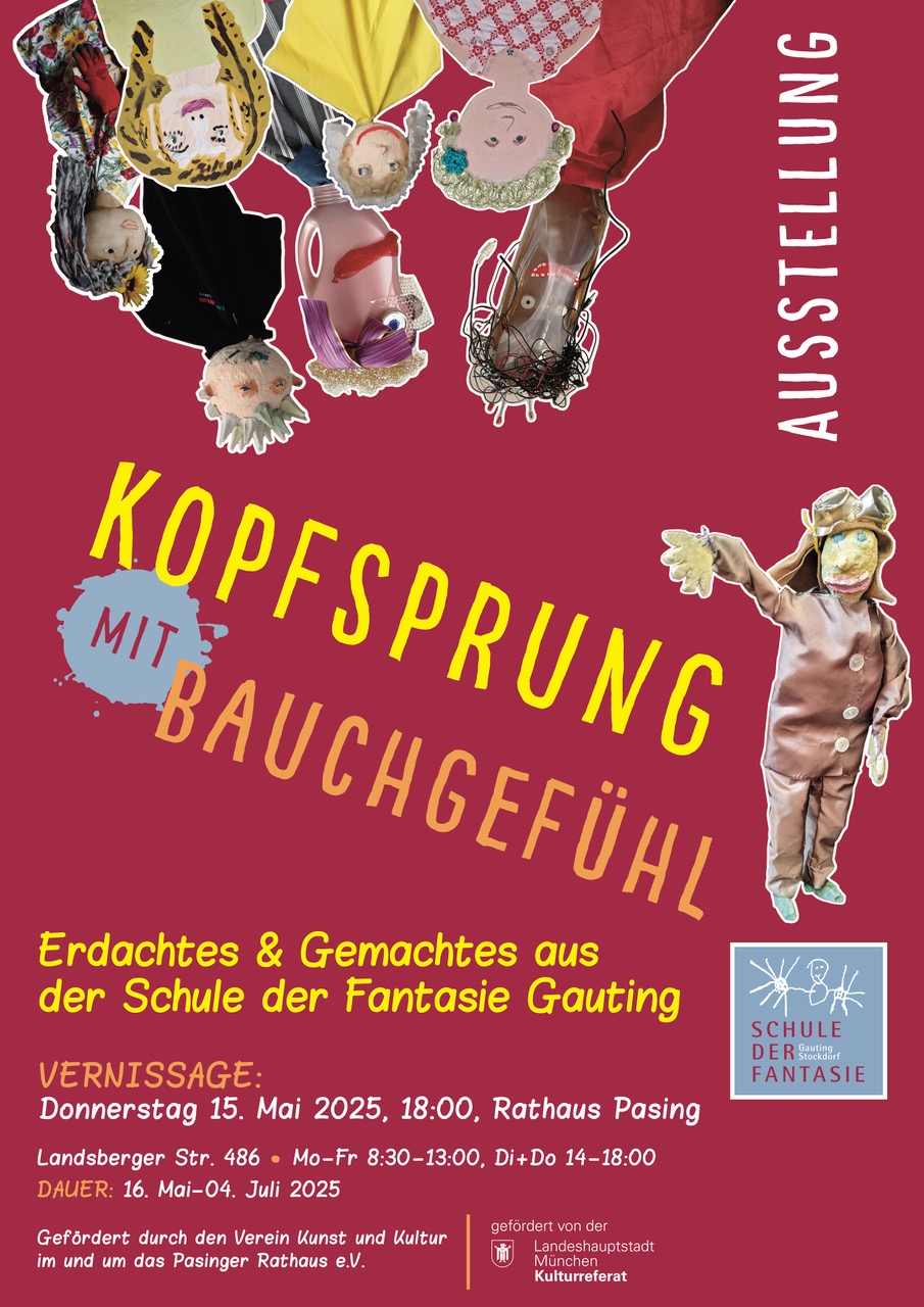 Ausstellung Kopfsprung mit Bauchgefühl ab 15.05. im Rathaus Pasing