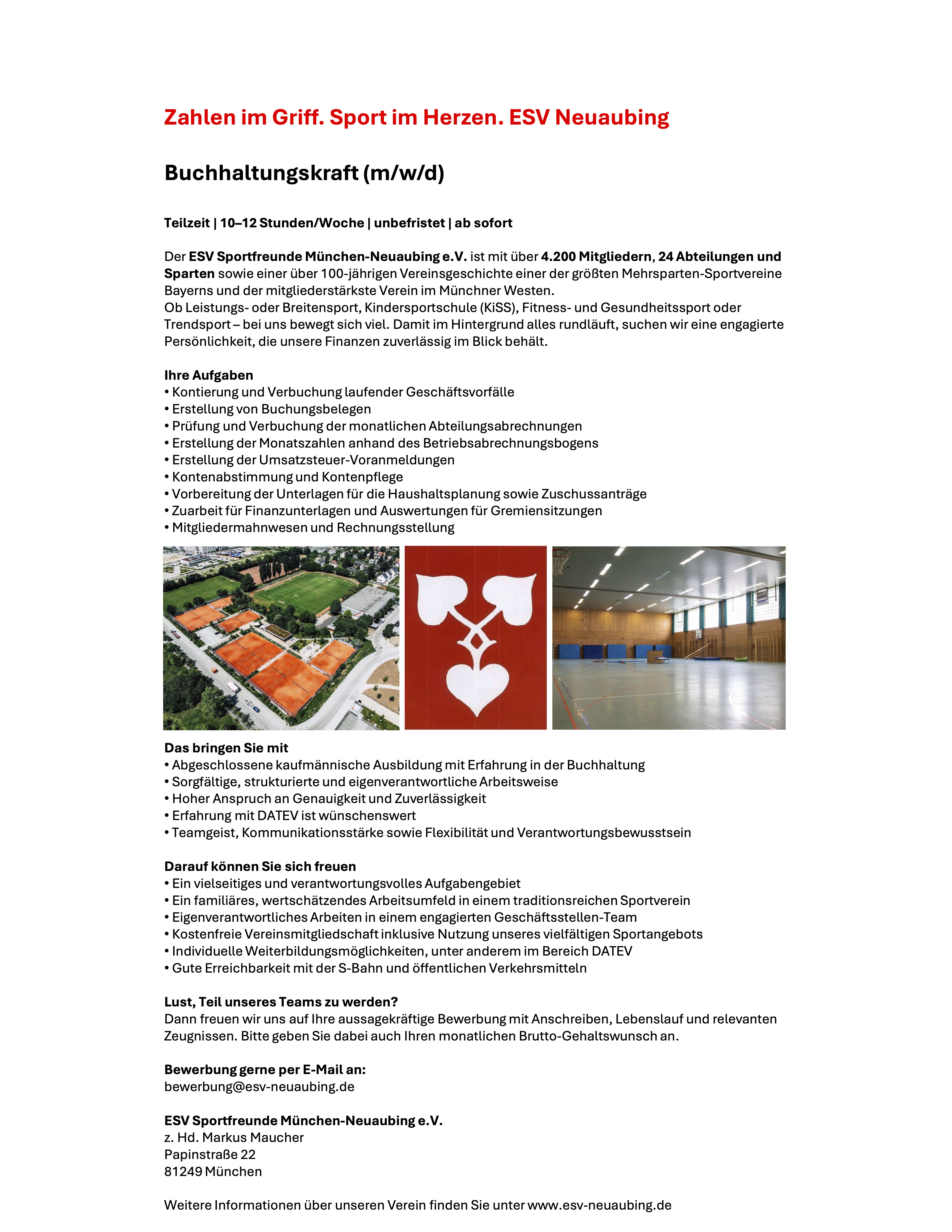 ESV Stellenanzeige